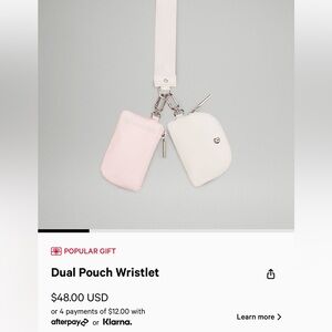 Lululemon dual pouch wristlet